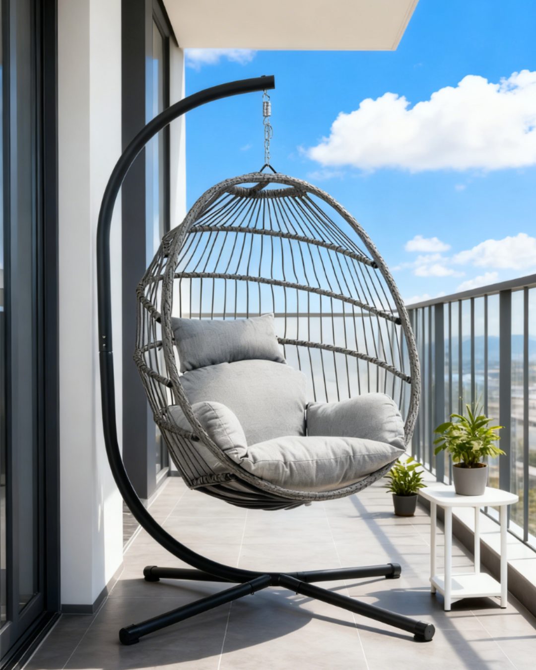 Ljuljaška jaje Coco - siva - Image 2